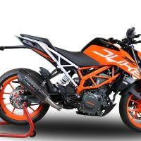 GPR exhaust compatible with  Ktm Rc 390 2017-2020, GP Evo4 Poppy, Homologated legal slip-on exhaust including removable db killer and link pipe 