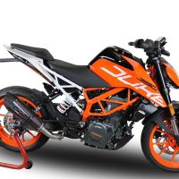 GPR exhaust compatible with  Ktm Rc 390 2017-2020, GP Evo4 Poppy, Homologated legal slip-on exhaust including removable db killer and link pipe 