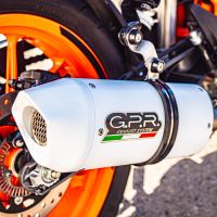 GPR exhaust compatible with  Ktm Rc 390 2017-2020, Albus Evo4, Homologated legal slip-on exhaust including removable db killer and link pipe 