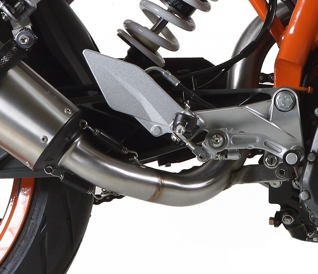 GPR exhaust compatible with  Ktm Duke 390 2013-2016, Gpe Ann. titanium, Homologated legal slip-on exhaust including removable db killer, link pipe and catalyst 