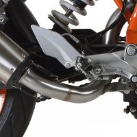 GPR exhaust compatible with  Ktm Duke 390 2013-2016, Gpe Ann. titanium, Homologated legal slip-on exhaust including removable db killer, link pipe and catalyst 