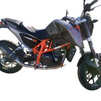 GPR exhaust compatible with  Ktm Duke 690 2012-2016, Furore Evo4 Nero, Homologated legal slip-on exhaust including removable db killer and link pipe 