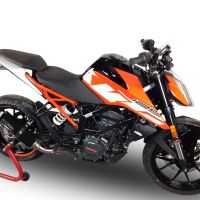 GPR exhaust compatible with  Ktm Duke 390 2017-2020, M3 Black Titanium, Homologated legal slip-on exhaust including removable db killer and link pipe 