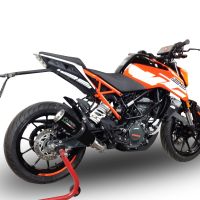 GPR exhaust compatible with  Ktm Duke 390 2017-2020, M3 Black Titanium, Homologated legal slip-on exhaust including removable db killer and link pipe 