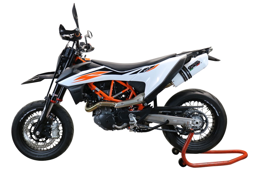 GPR exhaust compatible with  Ktm Enduro 690 R 2021-2024, Albus Evo4, Homologated legal slip-on exhaust including removable db killer, link pipe and catalyst 