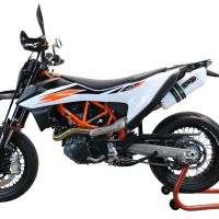 GPR exhaust compatible with  Ktm Enduro 690 R 2021-2024, Albus Evo4, Homologated legal slip-on exhaust including removable db killer, link pipe and catalyst 