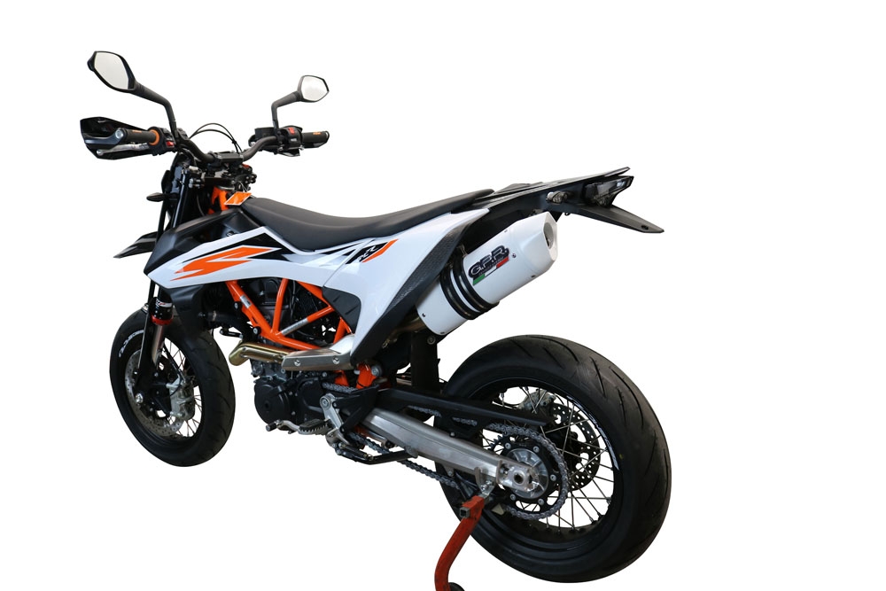 GPR exhaust compatible with  Ktm Enduro 690 R 2021-2024, Albus Evo4, Homologated legal slip-on exhaust including removable db killer, link pipe and catalyst 