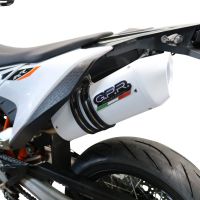 GPR exhaust compatible with  Ktm Enduro 690 R 2021-2024, Albus Evo4, Homologated legal slip-on exhaust including removable db killer, link pipe and catalyst 