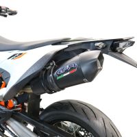 GPR exhaust compatible with  Ktm Enduro 690 R 2019-2020, GP Evo4 Black Titanium, Homologated legal slip-on exhaust including removable db killer, link pipe and catalyst 