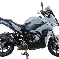 GPR exhaust compatible with  Bmw S 1000 XR -M  2020-2024, Furore Evo4 Nero, Homologated legal slip-on exhaust including removable db killer and link pipe 