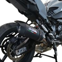 GPR exhaust compatible with  Bmw S 1000 XR -M  2020-2024, Furore Evo4 Nero, Homologated legal slip-on exhaust including removable db killer and link pipe 