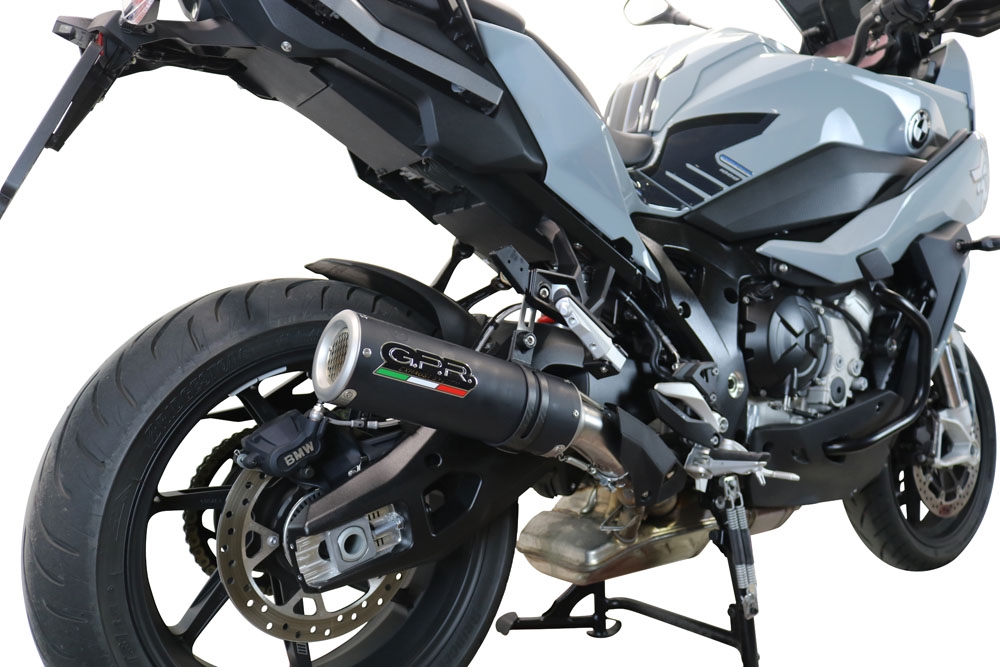 GPR exhaust compatible with  Bmw S 1000 XR -M  2020-2024, M3 Black Titanium, Homologated legal slip-on exhaust including removable db killer and link pipe 