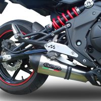 GPR exhaust compatible with  Kawasaki Versys 650 2006-2014, Gpe Ann. titanium, Homologated legal slip-on exhaust including removable db killer and link pipe 