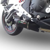 GPR exhaust compatible with  Kawasaki Er 6 N - F  2012-2016, Furore Nero, Homologated legal full system exhaust, including removable db killer 