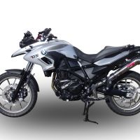 GPR exhaust compatible with  Bmw F 700 Gs 2011-2015, Powercone Evo, Homologated legal slip-on exhaust including removable db killer and link pipe 