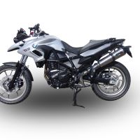 GPR exhaust compatible with  Bmw F 700 Gs 2011-2015, Gpe Ann. titanium, Homologated legal slip-on exhaust including removable db killer and link pipe 