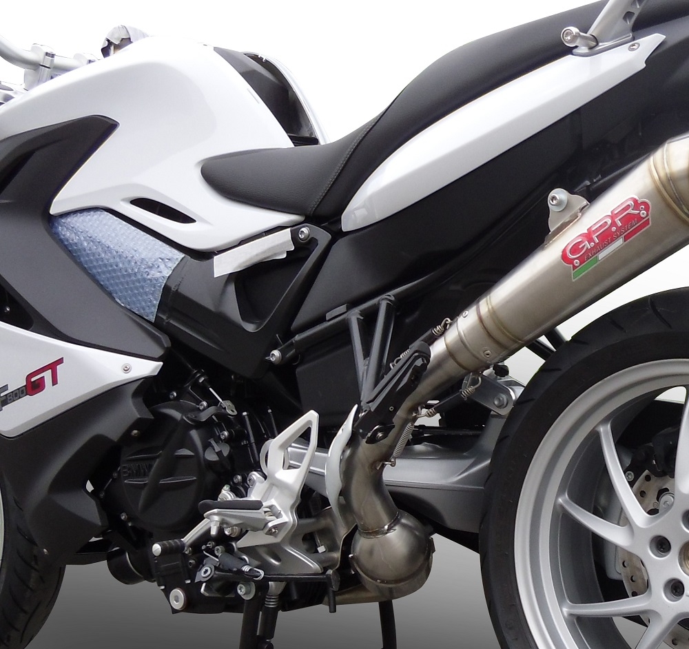 GPR exhaust compatible with  Bmw F 800 Gt 2012-2016, Powercone Evo, Homologated legal slip-on exhaust including removable db killer and link pipe 