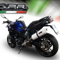 GPR exhaust compatible with  Bmw F 800 R 2015-2016, Albus Ceramic, Homologated legal slip-on exhaust including removable db killer and link pipe 