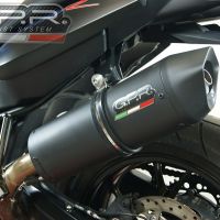 GPR exhaust compatible with  Bmw F 800 R 2009-2014, Furore Nero, Homologated legal slip-on exhaust including removable db killer and link pipe 