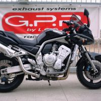 GPR exhaust compatible with  Yamaha Fzs 1000 Fazer 2001-2005, Trioval, Homologated legal slip-on exhaust including removable db killer and link pipe 