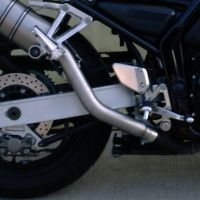 GPR exhaust compatible with  Yamaha Fzs 600 Fazer 1998-2003, Furore Nero, Homologated legal slip-on exhaust including removable db killer and link pipe 