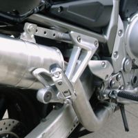 GPR exhaust compatible with  Yamaha Fzs 1000 Fazer 2001-2005, Furore Nero, Homologated legal slip-on exhaust including removable db killer and link pipe 