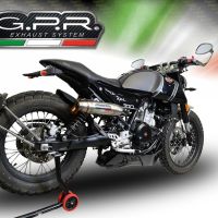 GPR exhaust compatible with  F.B. Mondial Hps 300 2018-2021, Deeptone Inox, Homologated legal slip-on exhaust including removable db killer and link pipe 