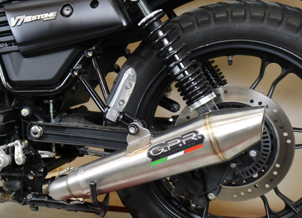 GPR exhaust compatible with  Moto Guzzi V7 III Special-Stone-Carbon 2017-2018, Vintacone, Racing full system exhaust  