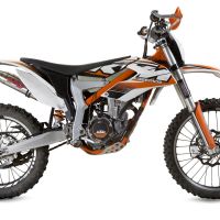 GPR exhaust compatible with  Ktm Freeride 350 4T 2012-2017, Deeptone Inox, Dual Homologated legal slip-on exhaust including removable db killers and link pipes 