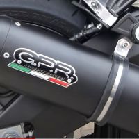 GPR exhaust compatible with  Yamaha Fz 8  2010-2016, Furore Nero, Homologated legal slip-on exhaust including removable db killer and link pipe 