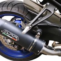 GPR exhaust compatible with  Yamaha Fz 8  2010-2016, Furore Nero, Homologated legal slip-on exhaust including removable db killer and link pipe 