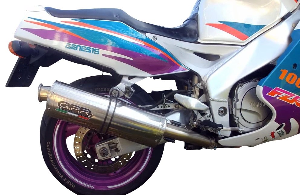 GPR exhaust compatible with  Yamaha Fzr 1000 Ex-Up 1989-1990, Trioval, Homologated legal slip-on exhaust including removable db killer and link pipe 