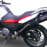 GPR exhaust compatible with  Bmw G 650 Gs -Sertao 2010-2016, Furore Poppy, Homologated legal slip-on exhaust including removable db killer and link pipe 