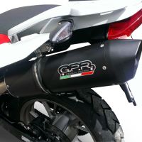 GPR exhaust compatible with  Bmw G 650 Gs -Sertao 2010-2016, Furore Nero, Homologated legal slip-on exhaust including removable db killer and link pipe 