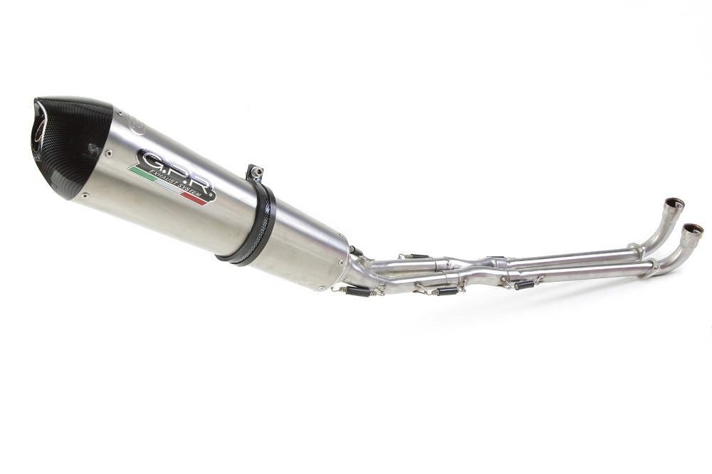 GPR exhaust compatible with  Yamaha T-Max 500 2001-2011, Gpe Ann. titanium, Homologated legal full system exhaust, including removable db killer and catalyst 