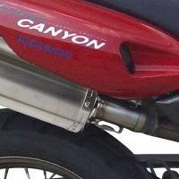 GPR exhaust compatible with  Cagiva Gran Canyon  1998-2000, Furore Nero, Dual Homologated legal slip-on exhaust including removable db killers and link pipes 