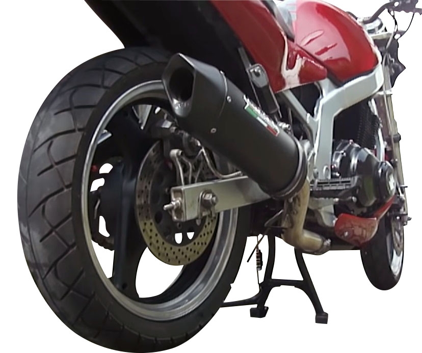 GPR exhaust compatible with  Suzuki Gs 500 E - F  1989-2007, Furore Nero, Homologated legal slip-on exhaust including removable db killer and link pipe 