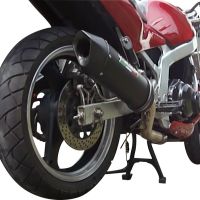 GPR exhaust compatible with  Suzuki Gs 500 E - F  1989-2007, Furore Nero, Homologated legal slip-on exhaust including removable db killer and link pipe 