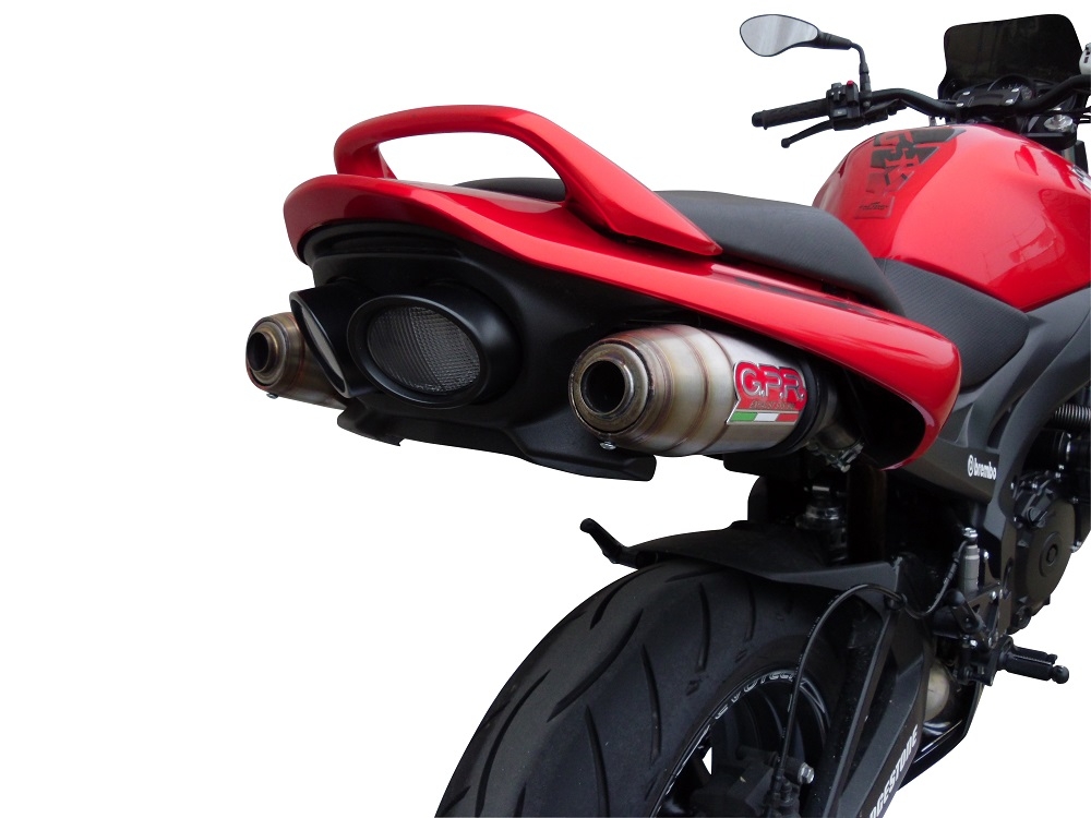 GPR exhaust compatible with  Suzuki Gsr 600 2006-2011, Deeptone Inox, Dual Homologated legal slip-on exhaust including removable db killers and link pipes 