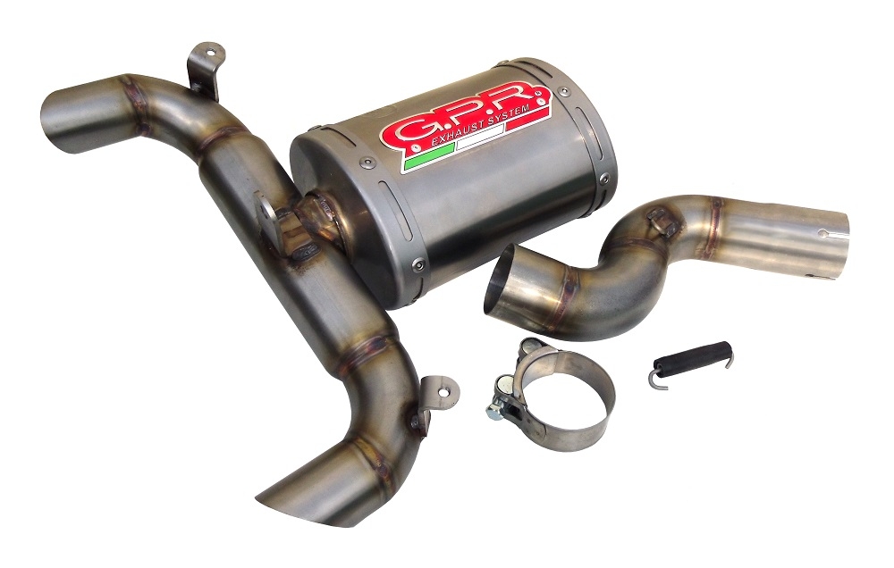 GPR exhaust compatible with  Suzuki Gsr 600 2006-2011, Alluminio Ghost, Homologated legal slip-on exhaust including removable db killer and link pipe 