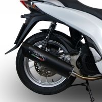 GPR exhaust compatible with  Honda Dylan 150 2000-2006, Furore Nero, Homologated legal full system exhaust, including removable db killer 