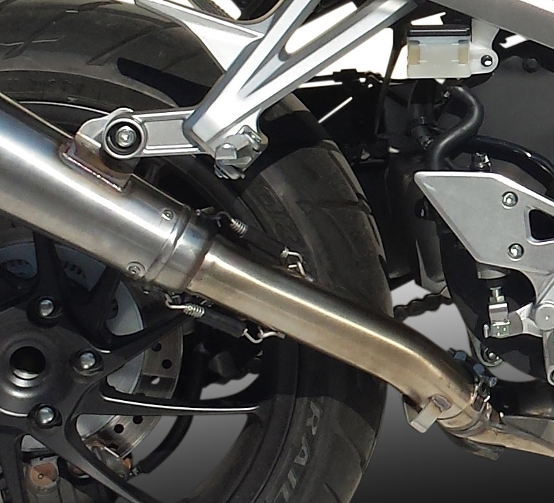 GPR exhaust compatible with  Honda Crossrunner 800 Vfr 800 X 2015-2016, Powercone Evo, Homologated legal slip-on exhaust including removable db killer and link pipe 