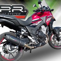 GPR exhaust compatible with  Honda Cb 400 X 2016-2018, Furore Evo4 Nero, Homologated legal slip-on exhaust including removable db killer and link pipe 