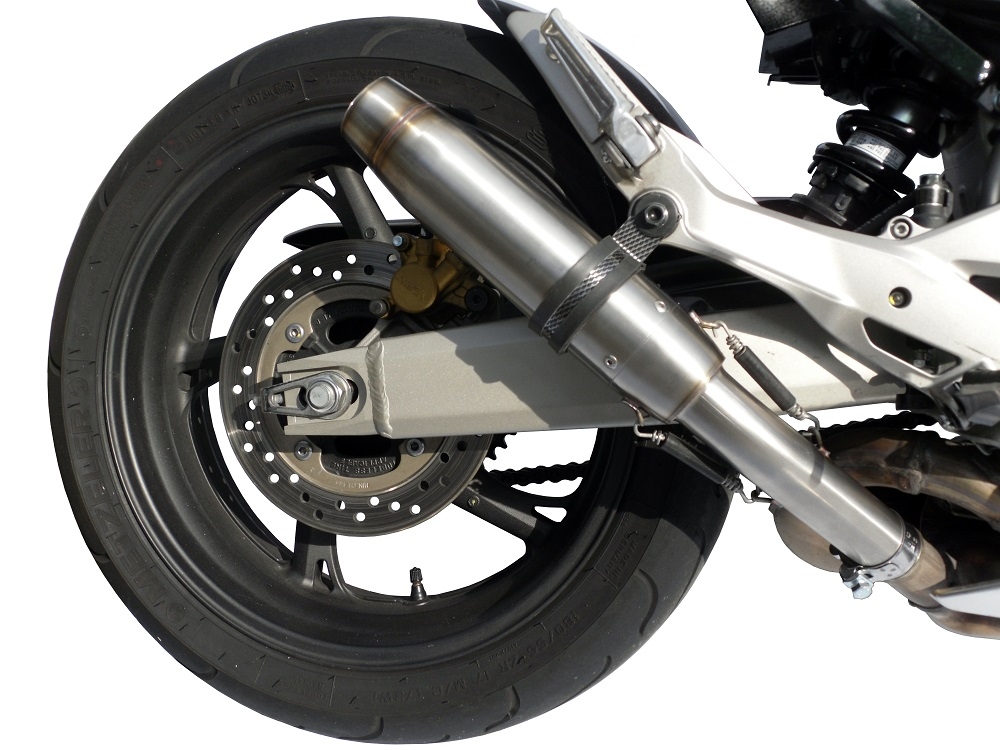 GPR exhaust compatible with  Honda Cbr 600 F 2011-2014, Deeptone Inox, Homologated legal slip-on exhaust including removable db killer and link pipe 