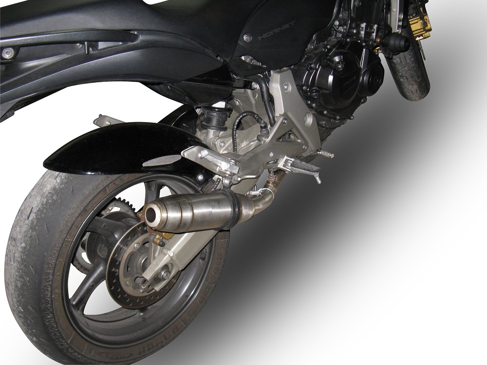 GPR exhaust compatible with  Honda Cbr 600 F 2011-2014, Deeptone Inox, Homologated legal slip-on exhaust including removable db killer and link pipe 