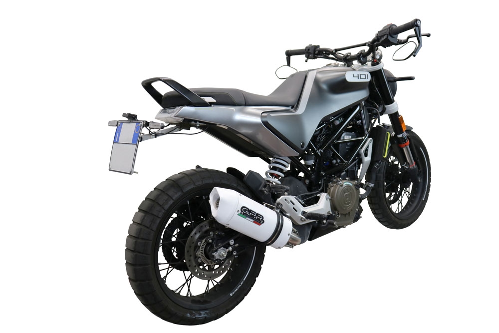 GPR exhaust compatible with  Husqvarna Vitpilen 401 2021-2023, Albus Evo4, Homologated legal slip-on exhaust including removable db killer and link pipe 