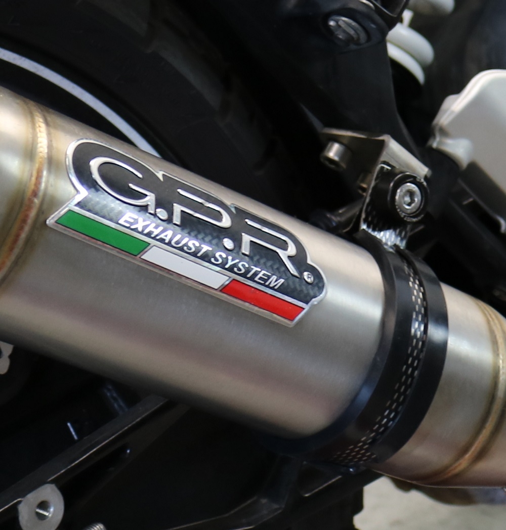 GPR exhaust compatible with  Husqvarna Vitpilen 401 2020-2020, Deeptone Inox, Homologated legal slip-on exhaust including removable db killer and link pipe 