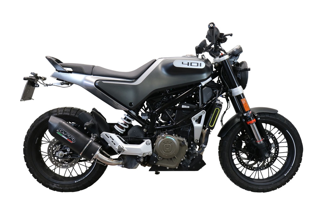 GPR exhaust compatible with  Husqvarna Vitpilen 401 2020-2020, Furore Evo4 Nero, Homologated legal slip-on exhaust including removable db killer and link pipe 