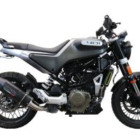 GPR exhaust compatible with  Husqvarna Vitpilen 401 2020-2020, Furore Evo4 Nero, Homologated legal slip-on exhaust including removable db killer and link pipe 