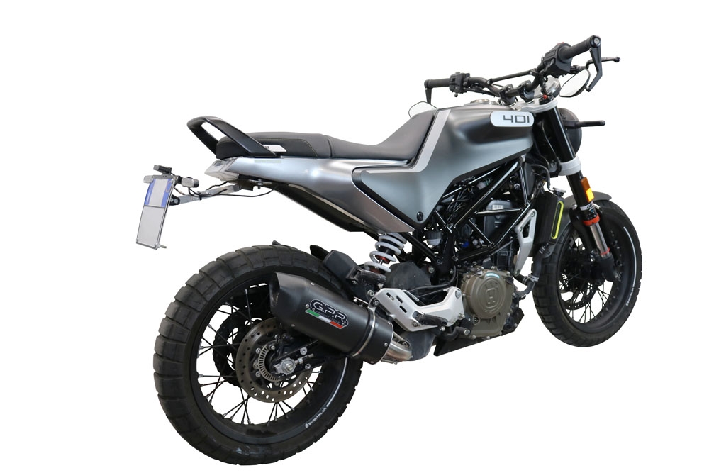 GPR exhaust compatible with  Husqvarna Vitpilen 401 2020-2020, Furore Evo4 Nero, Homologated legal slip-on exhaust including removable db killer and link pipe 